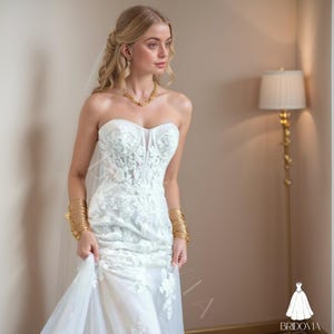 Elegant Wedding Dress - Ball Gown Wedding Dress, Petite Wedding Dress, Sequin Wedding Dress, Custom Modern Wedding Dress, Luxury Wedding