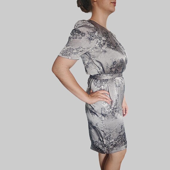 episode silk dress Vintage Silk Floral Print Midi Dress: Episode, UK12 US8 EUR40