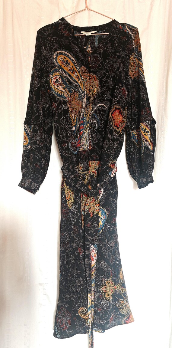 vintage monsoon silk dress Monsoon Vintage Accessorize Monsoon Dresses Buy Monsoon Brown Paris Polka Dot Jersey Cropped Sleeve Midi Dress