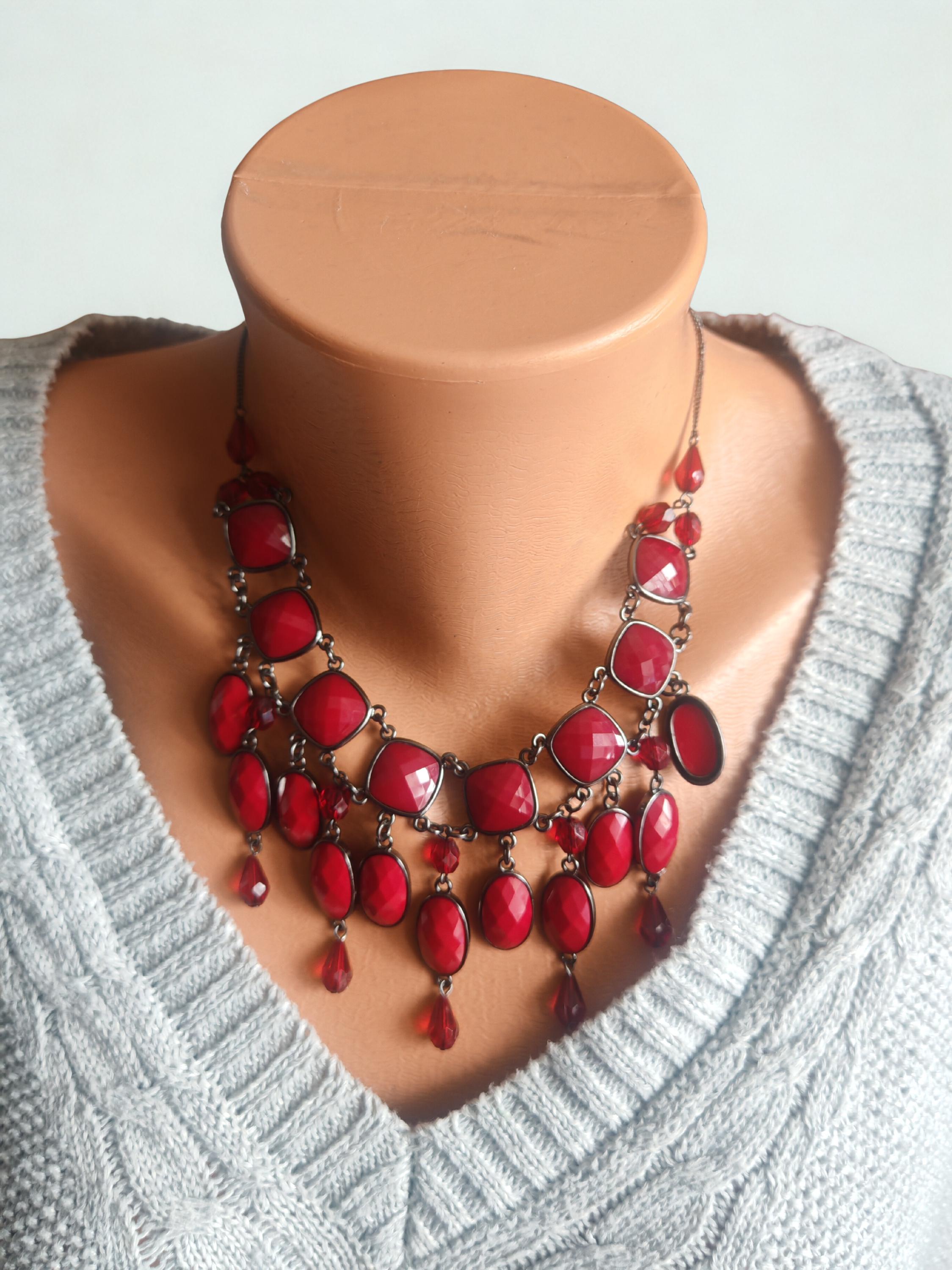 Collier Vintage Perles En Chute - Style Années 80 - Long Pour Décolleté