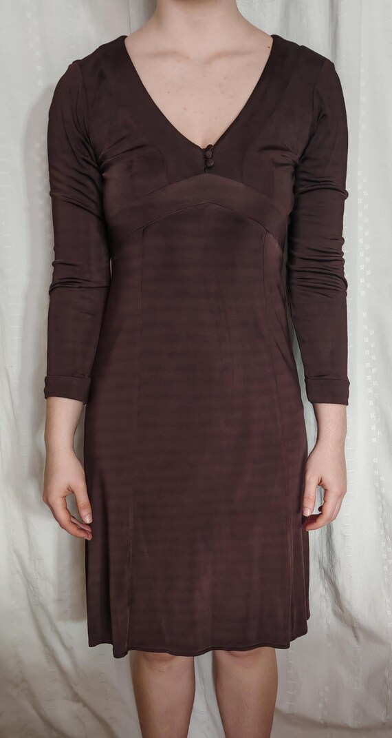Y2K Chocolate Brown Viscose Dress: Topshop Backless Slinky UK 10 - Etsy  Ireland