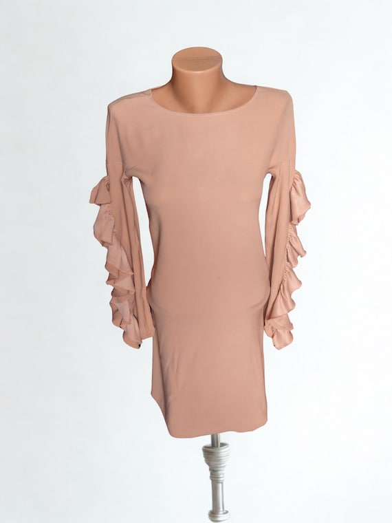long brown halter dress Brown Sequined V-neck Sleeveless Sheath Mini Dress