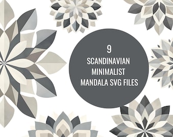 Skandinavische Blumen Linie Art SVG Bundle: Minimalistische Boho-Drucke (Digitaler Download
