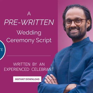 Pre-Written Script Wedding Ceremony Celebrant Script Officiant Complete Guide Non-Religious How to Officiate non-personalised