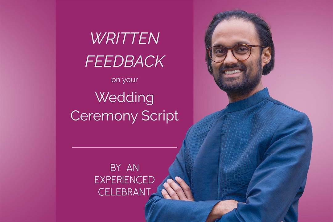 Written Feedback on Ceremony Script Service Edit Friend Officiant Help ...