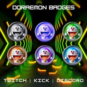 Twitch Cartoon Sub Badges | Twitch Sub Badges | Character Badges | Bit Badges | Pre-Made Badges | Easy To Upload.