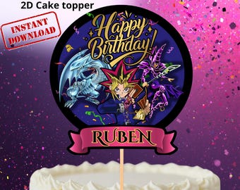 yugioh happy birthday card Yugioh Happy Birthday Banner Vinyl poster Party 3x6 Ft