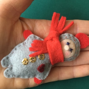 DIY Felt Little Dwarf PDF step by step sewing pattern ornament Christmas dwarf