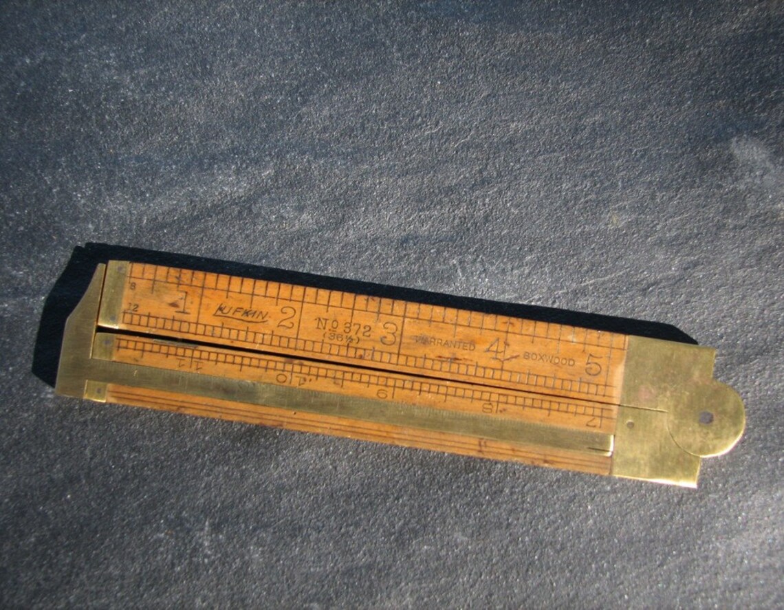 Antique Lufkin Folding Ruler No 372 Etsy