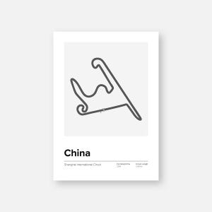 China Shanghai International Circuit | Formula 1 Grand Prix | Minimalist F1 Poster | Digital Download