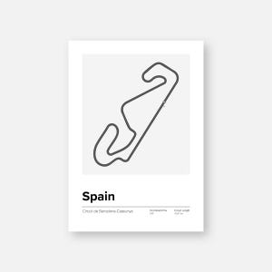 Spain Circuit de Barcelona-Catalunya | Formula 1 Grand Prix | Minimalist F1 Poster | Digital Download