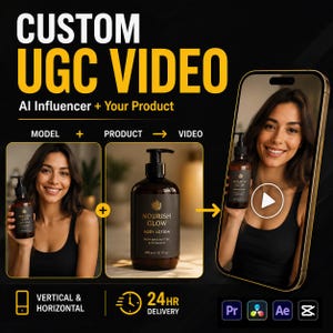 Vidéo personnalisée générée par IA | Promotion de produits par des influenceurs | Publicité sur les réseaux sociaux (TikTok, Instagram Reels)