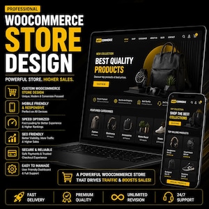 Design personalizado de loja WooCommerce | Site de e-commerce WordPress, otimizado para SEO