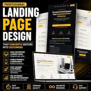 Design de Landing Page de Alta Conversão | Funil de Vendas, WordPress, Responsivo