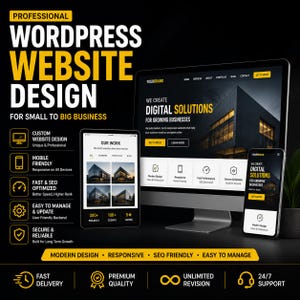 Criação profissional de sites WordPress | Sites empresariais personalizados, otimizados para SEO e responsivos