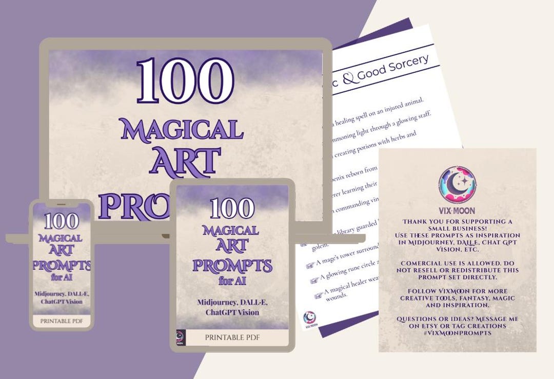 100 AI Art Prompts | Fantasy Magic Drawing Ideas | Witch, Sorcerer, Elf ...