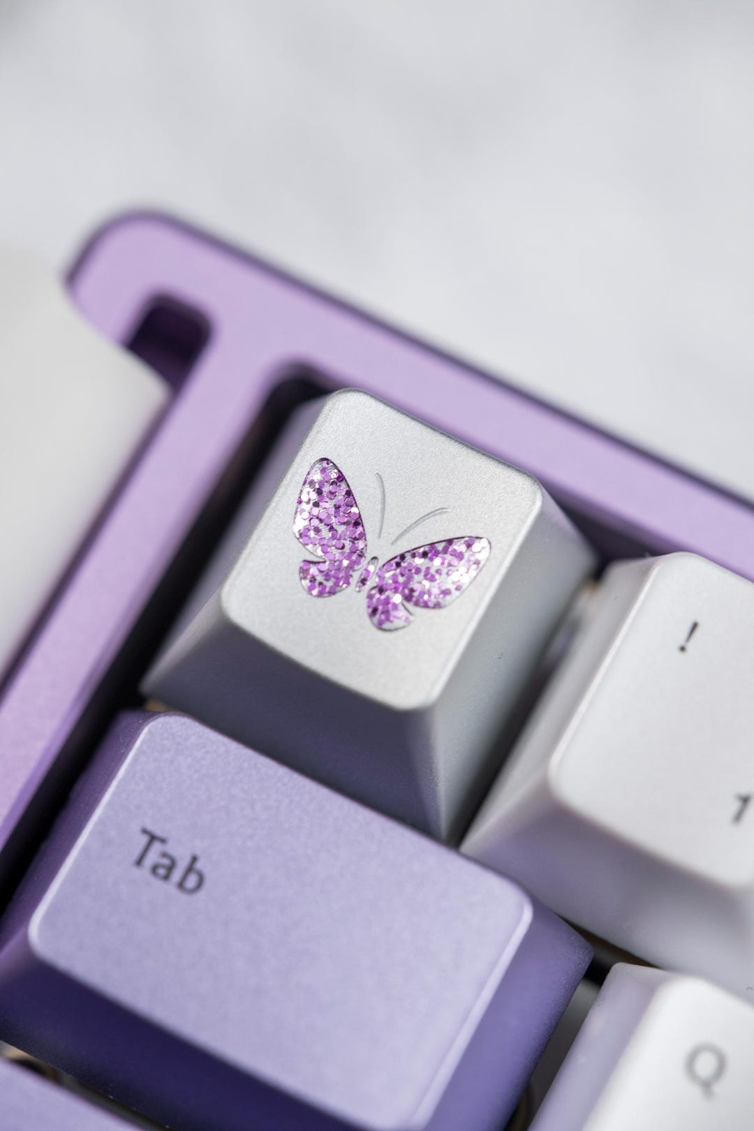 Enamel Butterfly Aluminum Alloy Keycaps - CNC Machined With Metal ...