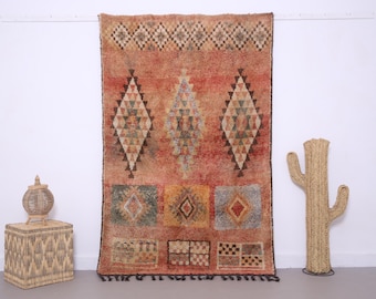 Vintage Marokkanischer Teppich 1,50 m x 2,00 cm - Handgewebter Teppich - Berber Teppich - Handgewebter Teppich - Marokkanischer Teppich