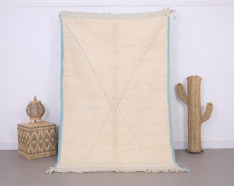 Dywan marokański w stylu vintage, 4,5 stopy x 7 stóp – ręcznie robiony dywan marokański – dywan marokański – wełniany dywan marokański – dywan marokański w stylu boho – dywan berberyjski