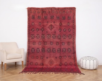 Marokkanischer Wollteppich, 170 x 270 cm – Vintage-Teppich – Berberteppich – Wohnzimmerteppich – handgewebter Teppich – Boho-Teppich – marokkanischer Boho-Teppich