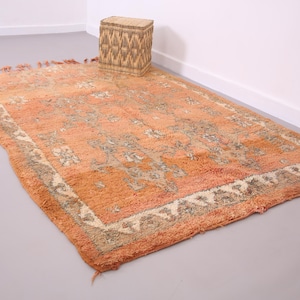 Vintage Moroccan Rug 5.3 ft x 7.3 ft - Berber Moroccan Rug - Wool Moroccan Rug - Bohemian Style - Wool Rug - Handmade Home - Moroccan Rug