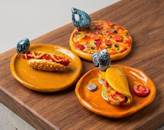 Funny Pigeon With Snacks Trinket Dish, Weird Bird Jewelry Holder