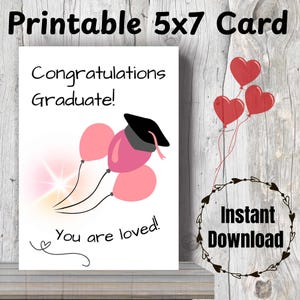 Printable Graduation Card Graduation Gift College Graduation High School Graduation 8th Grade Graduation Card Class of 2025 Gift for Girl