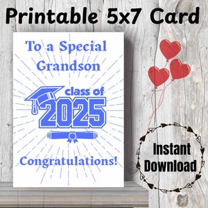 Biglietto di laurea per nipote da parte dei nonni, regalo di laurea stampabile per nipote, nonni, biglietto di laurea digitale, biglietto per nipote