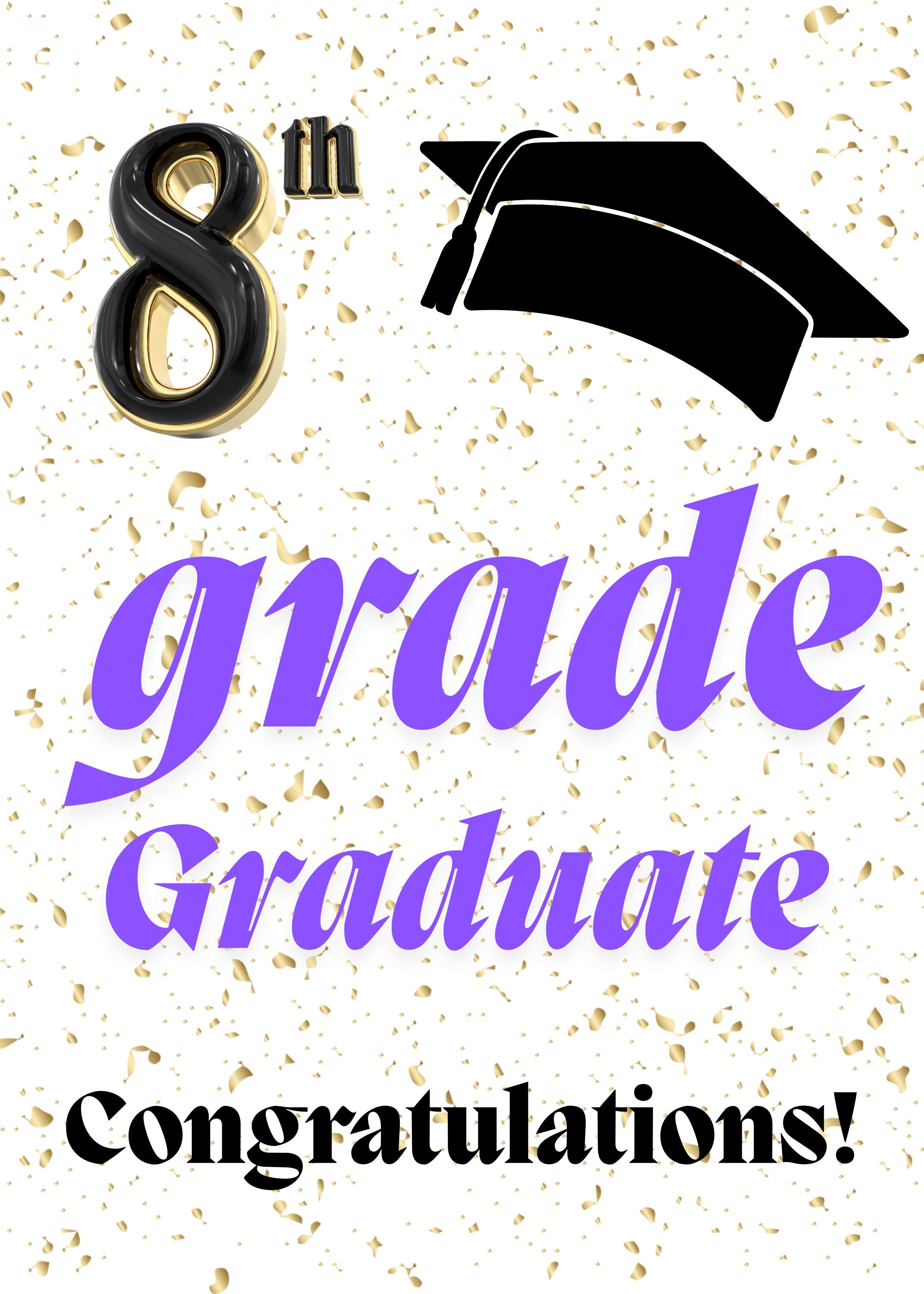 8th grade graduation card Owls Graduation (8th Grade) Card with your own Handwriting. Rosalie Scanlon  Art And Photography for Signed