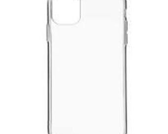 Puede incluir: Carcasa transparente para teléfono para un iPhone. La carcasa está hecha de un material flexible y transparente y tiene un borde elevado alrededor del objetivo de la cámara para protegerlo de los arañazos.