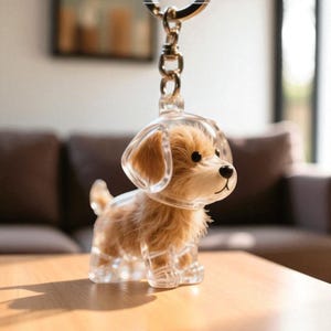Handmade Cat Fur Keepsake Keychain, Cute Pet Fur keepsake keychain, Memorial Cat Gift, Pet Lover Gift,