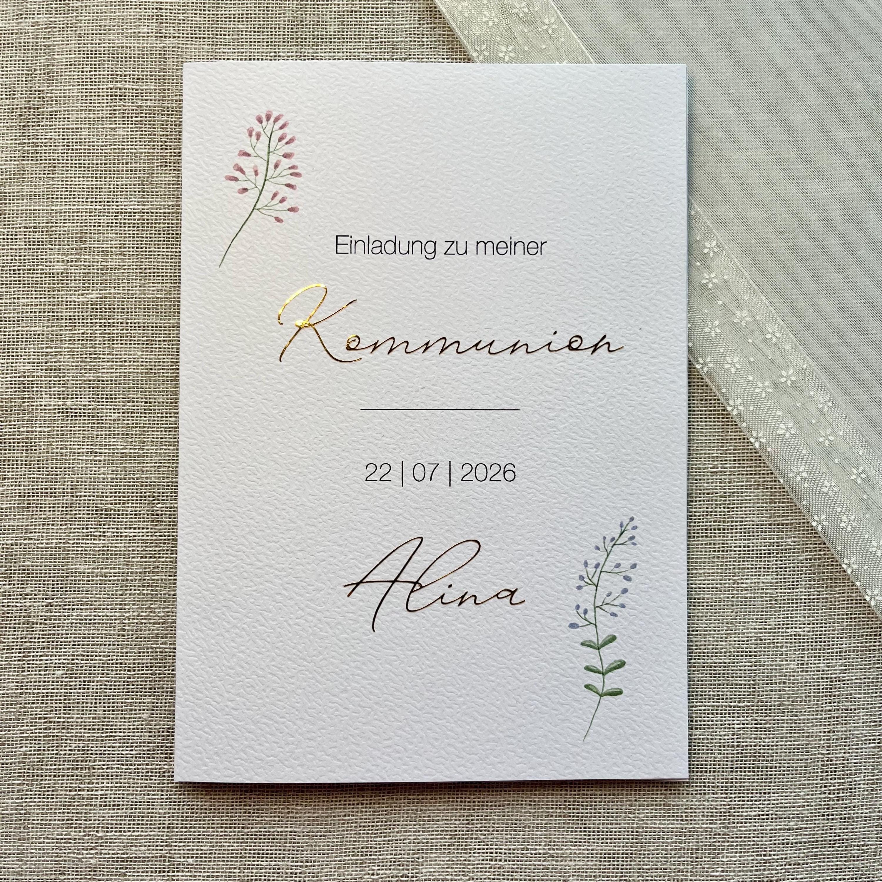 Einladungskarten Mit Umschlag - Neutral Für Hochzeit, Geburtstag, Kommunion & Mehr