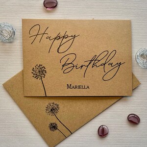 Personalisierte Geburtstagskarte| Happy Birthday| Glückwunschkarte| Industrial Style| Karte mit Umschlag| recyceltes Kraftpapier| Stempel