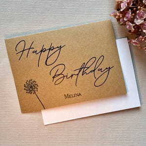 Personalisierte Geburtstagskarte| Happy Birthday| Glückwunschkarte| Industrial Style| Karte mit Umschlag| recyceltes Kraftpapier| Stempel