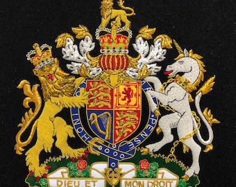 Custom Hand Embroidered Family Crest, Bullion & Wire Coat of Arms
