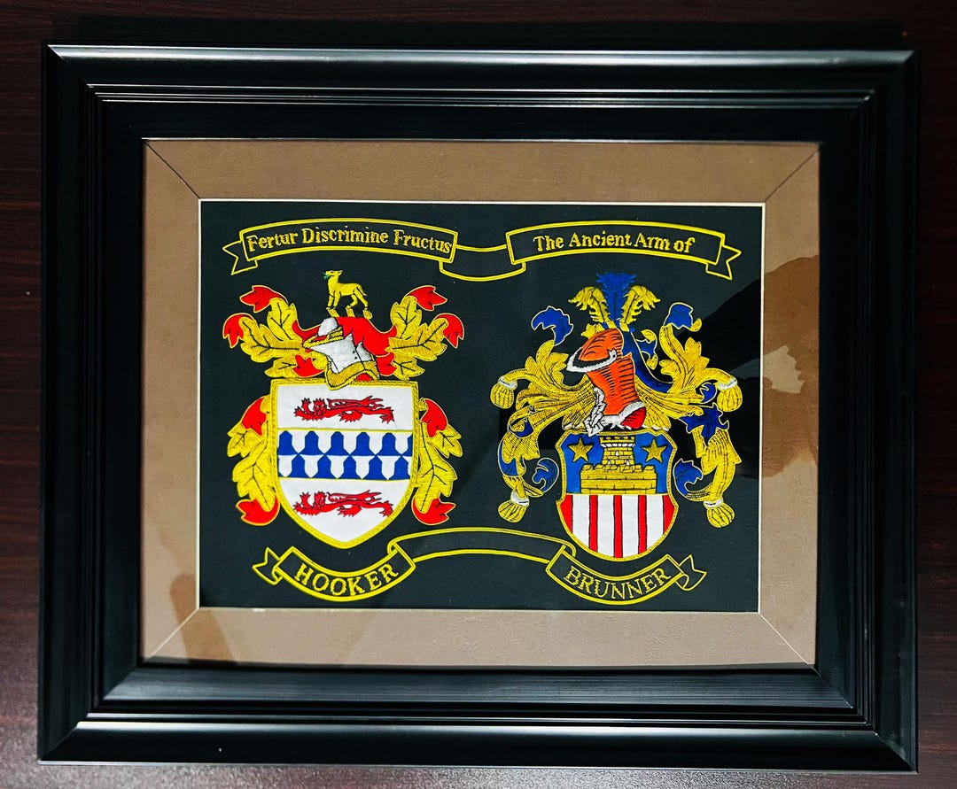 Buy Custom Hand Embroidered Family Crest Bullion Wire Coat Of Arms buy-custom-hand-embroidered-family-crest-bullion-wire-coat-of-arms
