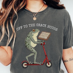 Mahjong Shirt, Funny Mahjong gift, Mahjong clothing, Mahj Shirt, game night shirts, Funny Frog shirt, off to the crack house Pepper