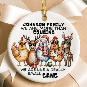 Funny Cousin Ornament, Cousin Crew gifts, Matching Cousins Christmas gifts, Gift for Favourite cousins, Family ornament 2025