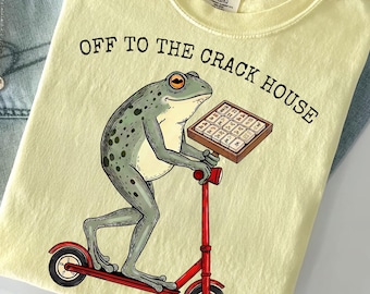 Mahjong Shirt, Funny Mahjong gift, Mahjong clothing, Mahj Shirt, game night shirts, Funny Frog shirt, off to the crack house