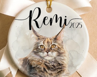 Custom Cat Ornament • Cat Ornament Personalized • Cat Memorial Ornament • Custom Pet Memorial Gift