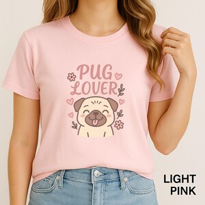 Cheeky Pug Lover T-Shirt: Adorable Pink Dog Mom Tee - Funny Gift for Canine Enthusiasts