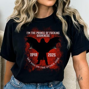 Ozzy Osbourne Tribute Shirt The Dark Maestro Tee 1948–2025 TShirt Bat Wing Memorial Hoodie Gothic Retro RIP Music Icon Dark Metal Sweatshirt