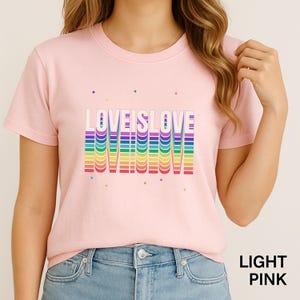 love is love Retro shirt Rainbow LGBTQ+ Pride Equality Tshirt Colorful Unisex LGBT Tee Gay Pride Month Gift for Lesbian Gay Sister Friend