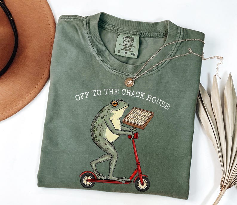 Mahjong Shirt, Funny Mahjong gift, Mahjong clothing, Mahj Shirt, game night shirts, Funny Frog shirt, off to the crack house Moss
