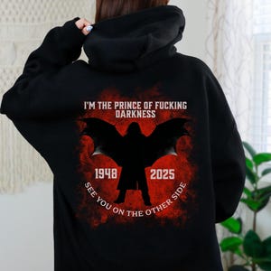 Ozzy Osbourne Tribute Shirt The Dark Maestro Tee 1948–2025 TShirt Bat Wing Memorial Hoodie Gothic Retro RIP Music Icon Dark Metal Sweatshirt