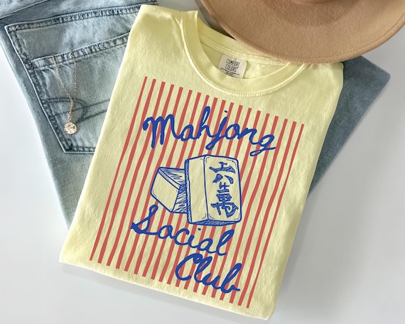Mahjong Social Club Shirt, Mahjong Shirt, Funny Mahjong gift, Mahjong clothing, Mahj Shirt, game night shirts,