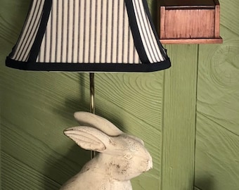 Pillow ticking lamp shade, lampshade, country style lamp shade, french  country lamp shade
