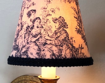 Beautiful Blue and White Toile Patterned Chandelier Lamp Shade