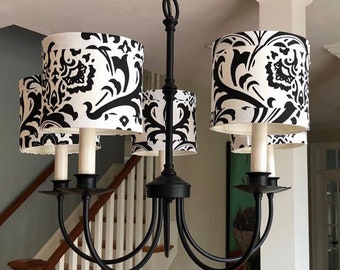 Drum shape chandelier shades, lamp shade, lampshade, clip on, clip on shade