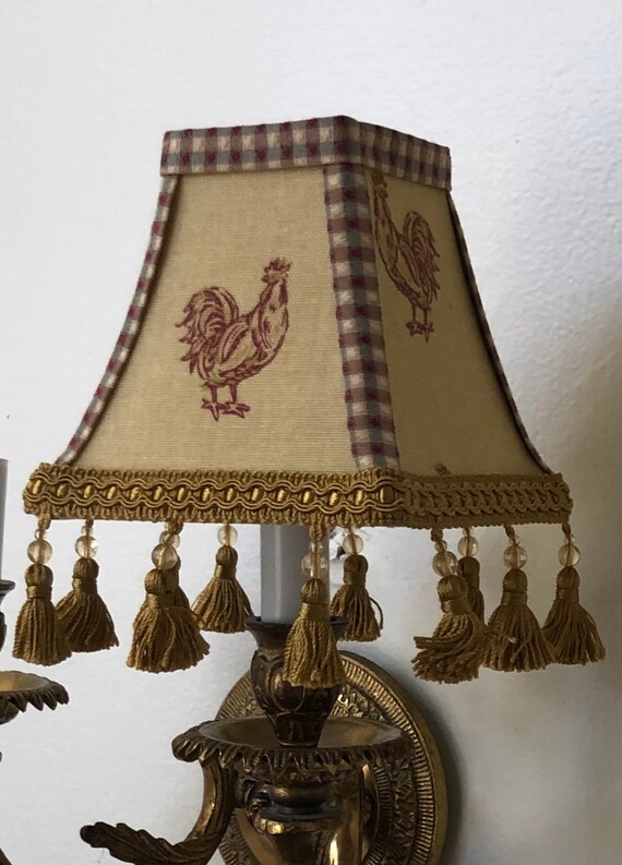 French Country Chandelier Lamp Shade In A Waverly Fabric French Country Chandelier Lamp Shade In, Country French Chandelier Shades